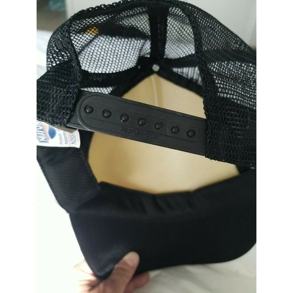 ROCKSTAR Energy Drink Adult Snapback Trucker Mesh Hat Surf Skate Black White - Picture 11 of 12